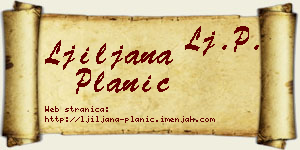 Ljiljana Planić vizit kartica